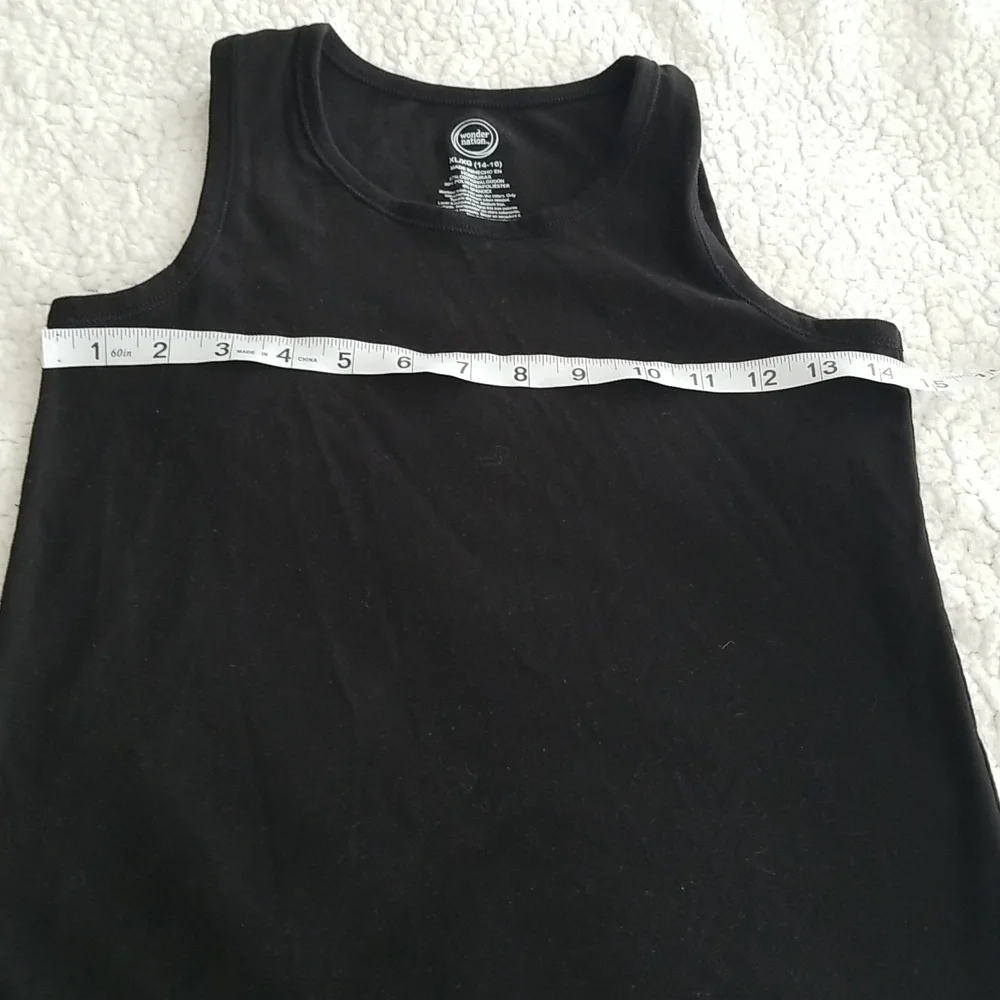 Wonder Nation Girl's Black Tank